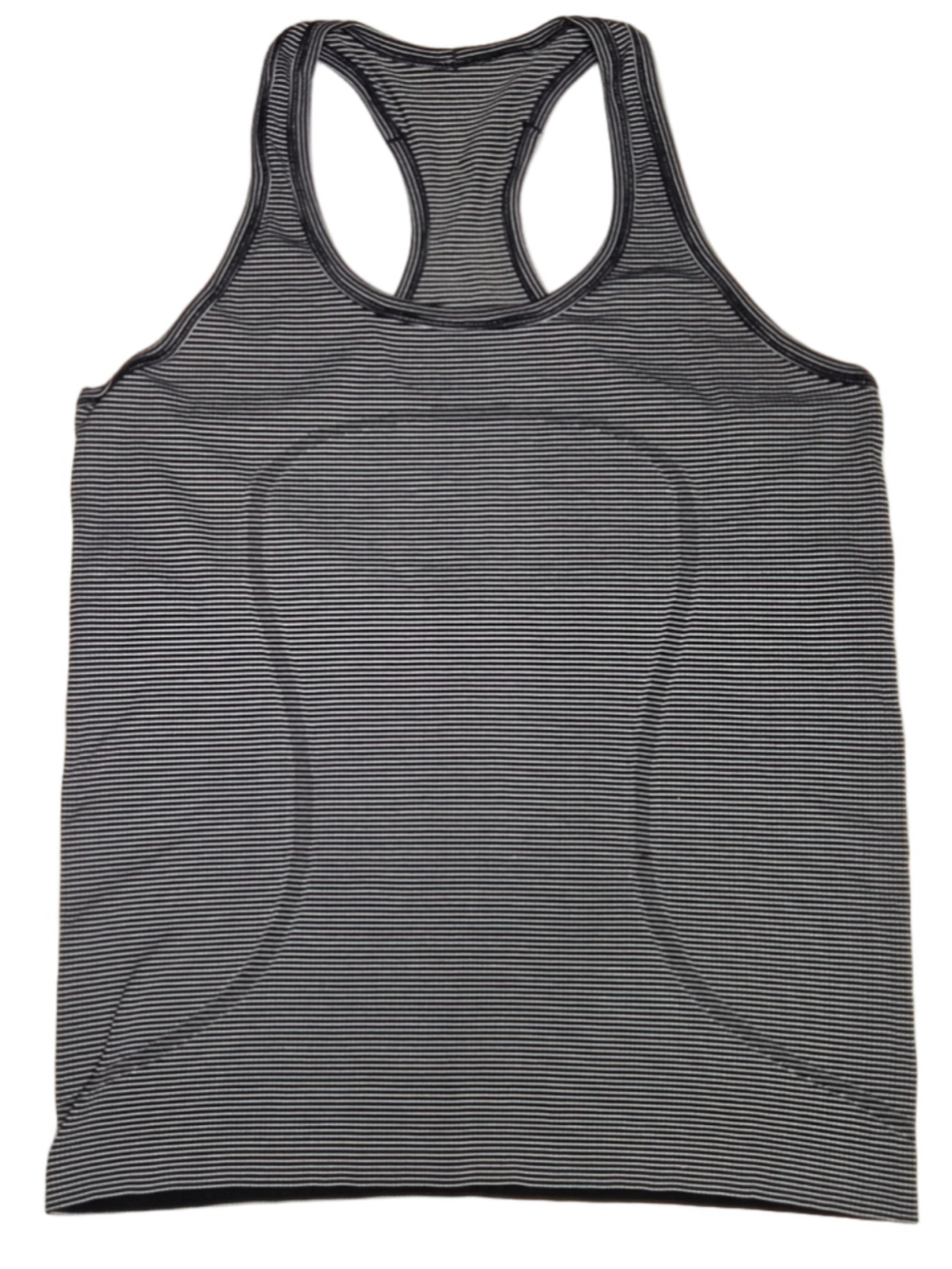 Lululemon Swiftly Tech Racerback Tank Top Women's Size 12 Black White Striped - Picture 2 of 8